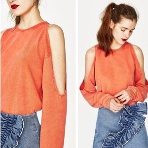 Zara TRF Cutout Shoulder top | US M